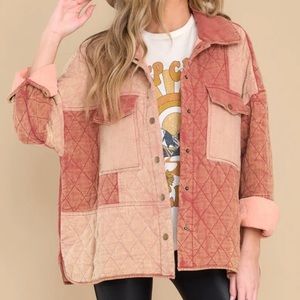 Pink colorblock jacket